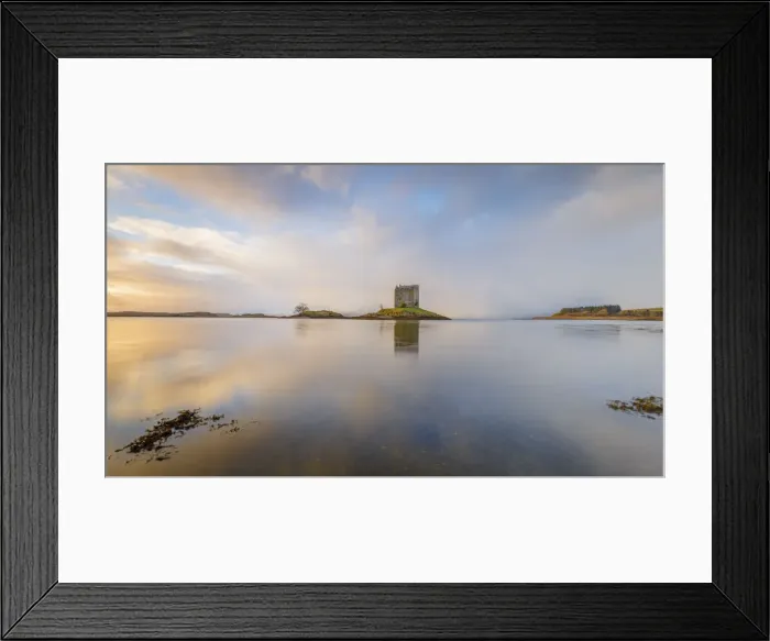 Framed Print : Castle Stalker on its own island in Loch Laich off Loch Linnhe, Port Appin, Argyll