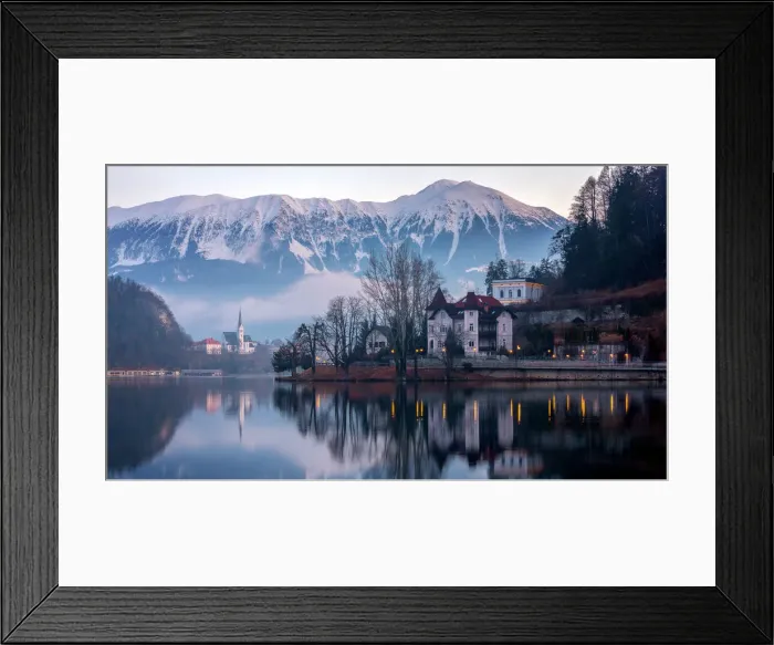 Framed Print : Lake Bled at sunrise, Bled, Slovenia, Europe Framed Print : Lake Bled at sunrise, Bled, Slovenia, Europe