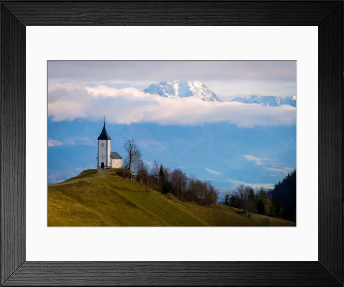 Framed Print : The Church of St. Primoz, Jamnik, Slovenia, Europe Framed Print : The Church of St. Primoz, Jamnik, Slovenia, Europe
