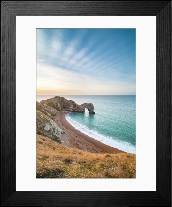 Framed Print : Durdle Door at sunrise, Lulworth Cove, Jurassic Coast, UNESCO World Heritage Site Framed Print : Durdle Door at sunrise, Lulworth Cove, Jurassic Coast, UNESCO World Heritage Site