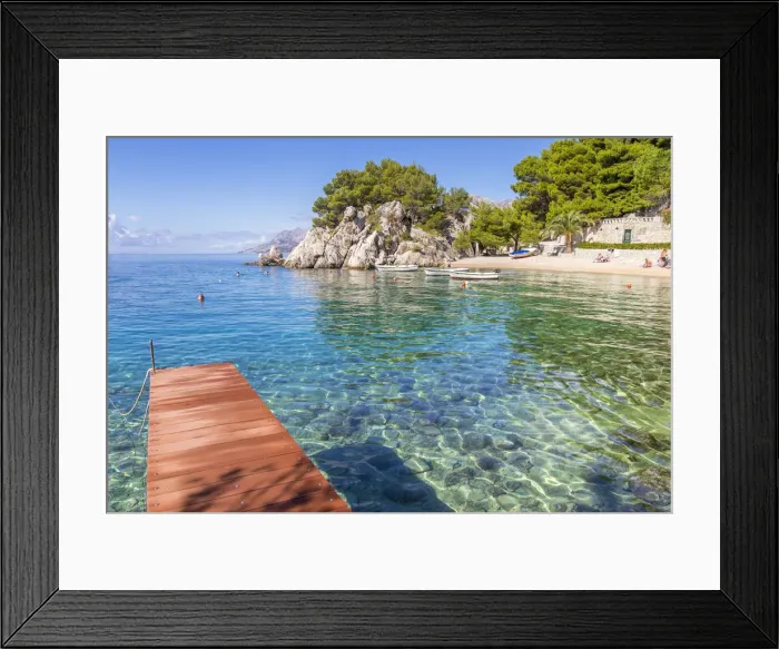 Framed Print : The famous Podrace Beach near Brela and Makarska, Croatia, Europe Framed Print : The famous Podrace Beach near Brela and Makarska, Croatia, Europe