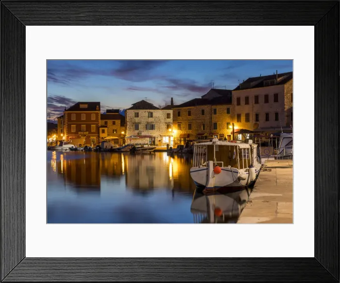 Framed Print : Stari Grad at dawn, Hvar, Croatia, Europe Framed Print : Stari Grad at dawn, Hvar, Croatia, Europe
