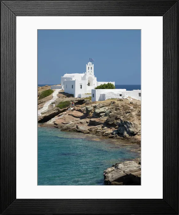 Framed Print : View of Chrisopigi Monastery, Chrisopigi, Sifnos, Cyclades, Aegean Sea, Greek Islands Framed Print : View of Chrisopigi Monastery, Chrisopigi, Sifnos, Cyclades, Aegean Sea, Greek Islands