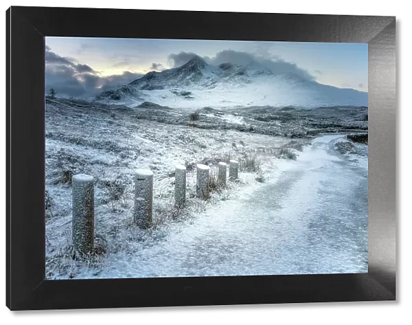 Sligachan in the snow, Isle of Skye, Inner Hebrides, Scotland, United Kingdom, Europe