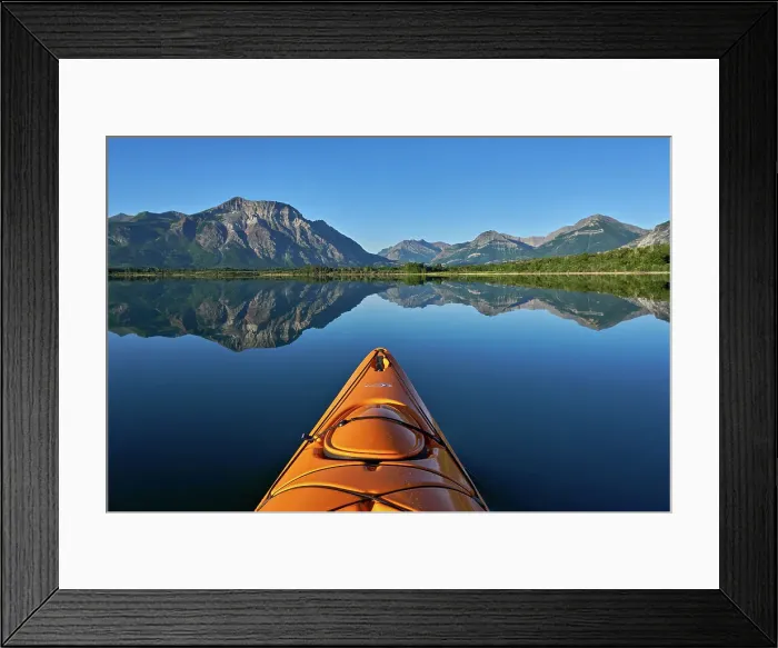 Framed Print : Lower Waterton Lake from a kayak, Waterton Lakes National Park, Alberta, Canada Framed Print : Lower Waterton Lake from a kayak, Waterton Lakes National Park, Alberta, Canada