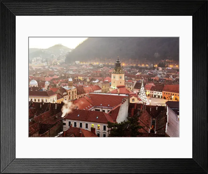 Framed Print : History Museum and old town buildings, Brasov, Romania, Europe Framed Print : History Museum and old town buildings, Brasov, Romania, Europe