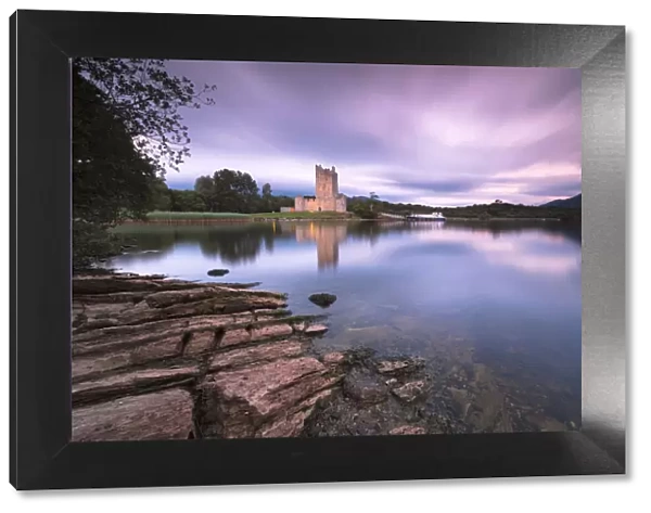 Panoramic of Ross Castle, Killarney National Park, County Kerry, Munster, Republic of Ireland
