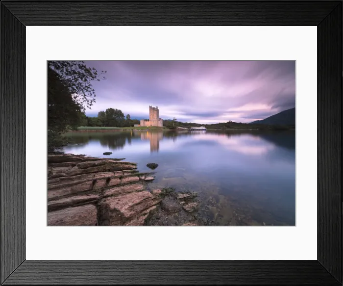 Framed Print : Panoramic of Ross Castle, Killarney National Park, County Kerry, Munster, Republic of Ireland