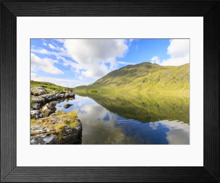 Framed Print : Mountains reflected in water, Killarney National Park, County Kerry, Munster, Republic of Ireland Framed Print : Mountains reflected in water, Killarney National Park, County Kerry, Munster, Republic of Ireland