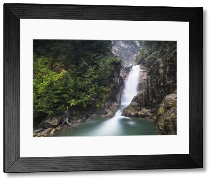 Framed Print : Bear Creek Falls waterfall, Glacier National Park of Canada, British Columbia, Canada Framed Print : Bear Creek Falls waterfall, Glacier National Park of Canada, British Columbia, Canada