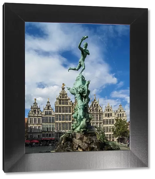 Brabo Fountain, Grote Markt, Antwerp, Belgium, Europe