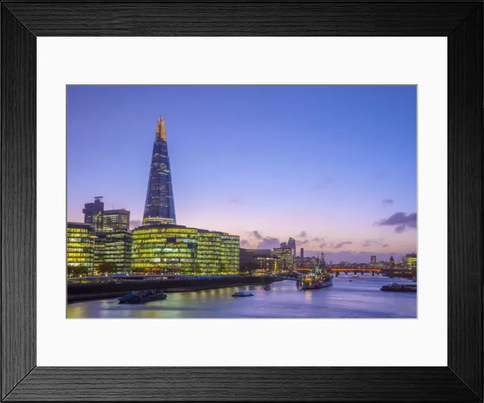 Framed Print : The Shard and City Hall by River Thames, Southwark, London, England, United Kingdom Framed Print : The Shard and City Hall by River Thames, Southwark, London, England, United Kingdom