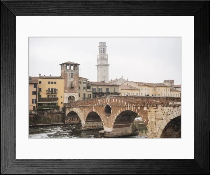 Framed Print : Ponte Pietra and Old Town of Verona, Veneto Province, Italy, Europe Framed Print : Ponte Pietra and Old Town of Verona, Veneto Province, Italy, Europe