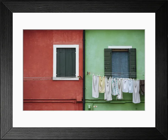 Framed Print : Exterior facades of colourful buildings, Burano, Venice, UNESCO World Heritage Site Framed Print : Exterior facades of colourful buildings, Burano, Venice, UNESCO World Heritage Site