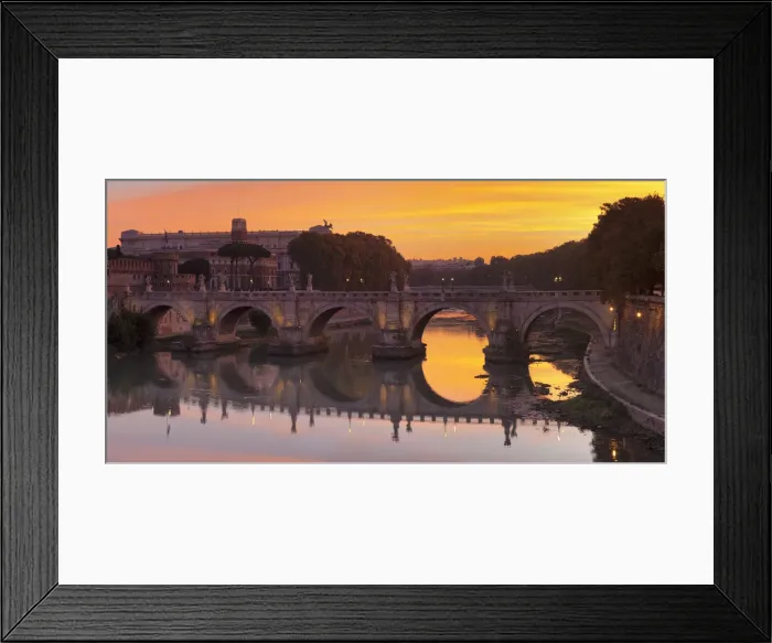 Framed Print : Ponte Sant Angelo Bridge at sunrise, Tiber River, Rome, Lazio, Italy, Europe Framed Print : Ponte Sant Angelo Bridge at sunrise, Tiber River, Rome, Lazio, Italy, Europe
