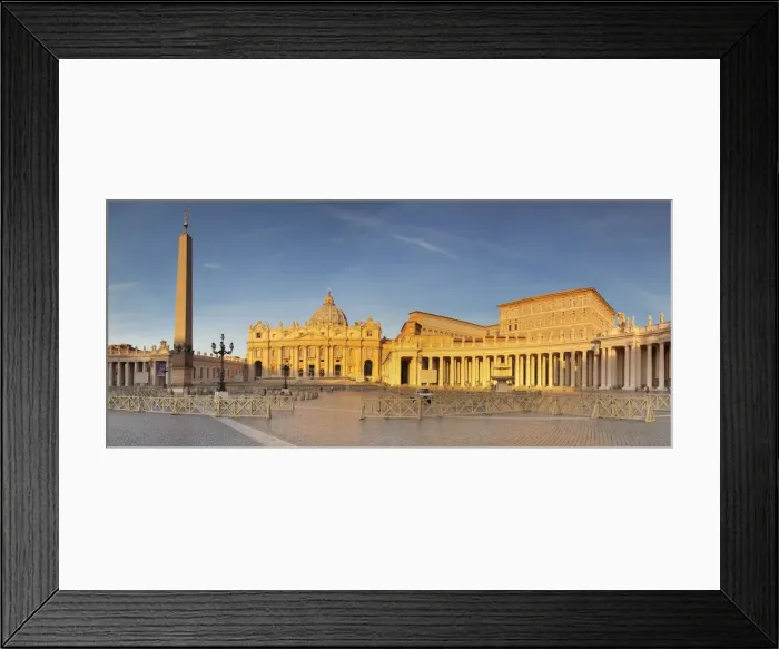 Framed Print : St. Peters Basilica (Basilica di San Pietro), St. Peters Square (Piazza de San Pietro) Framed Print : St. Peters Basilica (Basilica di San Pietro), St. Peters Square (Piazza de San Pietro)
