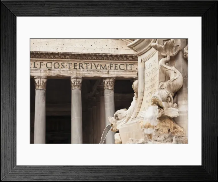 Framed Print : Fontana del Pantheon Fountain at Piazza della Rotonda Square, Pantheon, UNESCO World Heritage Site Framed Print : Fontana del Pantheon Fountain at Piazza della Rotonda Square, Pantheon, UNESCO World Heritage Site