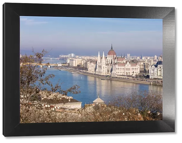 Parliament Building and River Danube, Budapest, Hungary, Europe