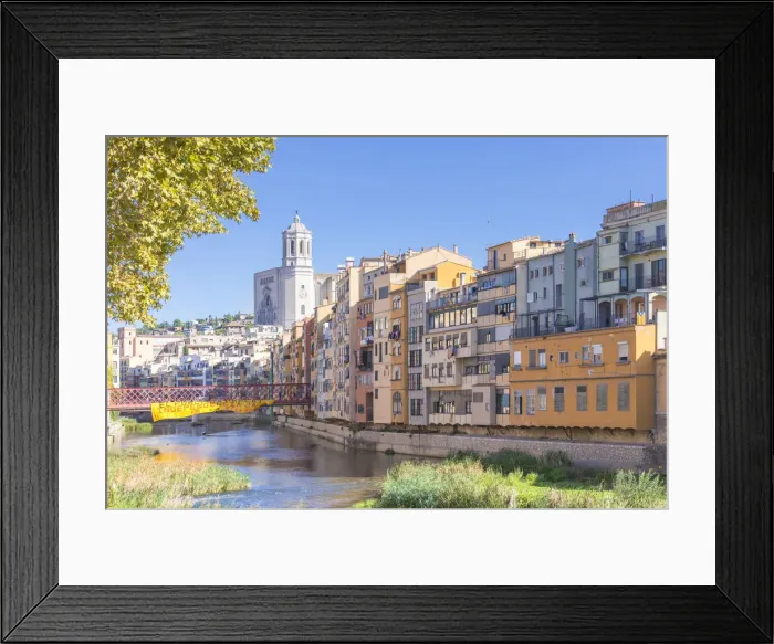Framed Print : Eiffel Bridge, Girona, Catalonia, Spain, Europe Framed Print : Eiffel Bridge, Girona, Catalonia, Spain, Europe