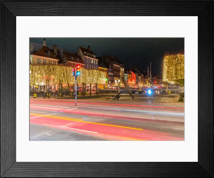 Framed Print : Long exposure of Anchor and Mindeankeret, Copenhagen, Denmark, Scandinavia, Europe