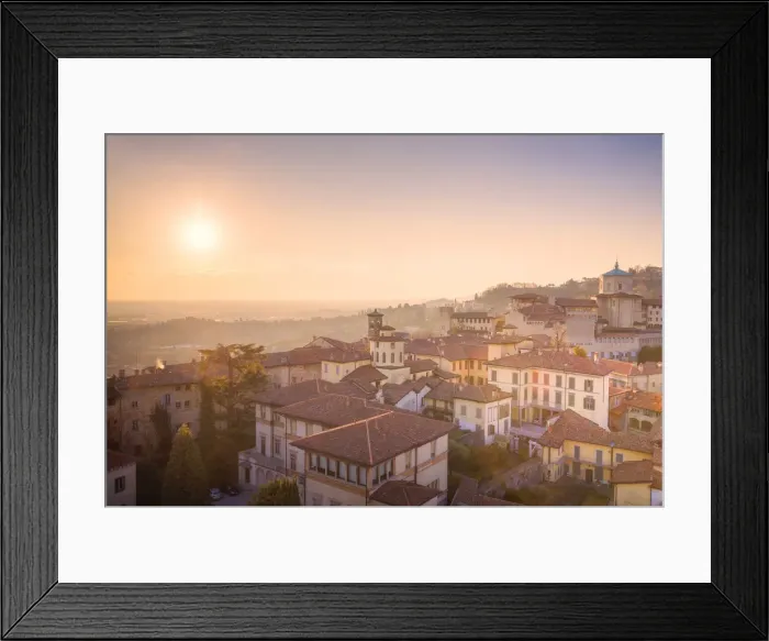 Framed Print : Historic center of Upper Town with Bishops Seminary Giovanni XXIII from above, Bergamo Framed Print : Historic center of Upper Town with Bishops Seminary Giovanni XXIII from above, Bergamo