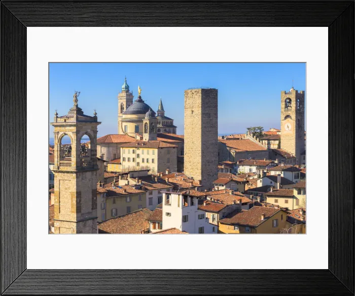 Framed Print : Tower of San Pangrazio, Torre del Gombito, Sant Alessandro Cathedral (Duomo) and Civic Tower Framed Print : Tower of San Pangrazio, Torre del Gombito, Sant Alessandro Cathedral (Duomo) and Civic Tower