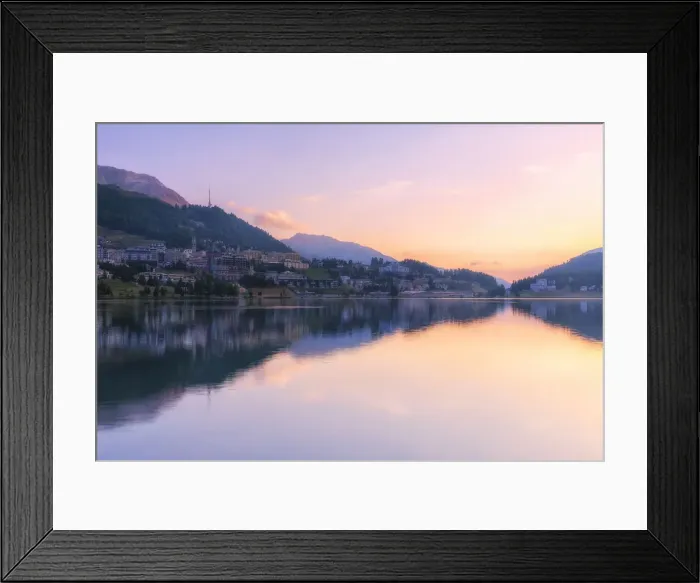 Framed Print : Sunrise at Lake of St. Moritz (Lej da San Murezzan), Sankt Moritz, Engadine Valley Framed Print : Sunrise at Lake of St. Moritz (Lej da San Murezzan), Sankt Moritz, Engadine Valley