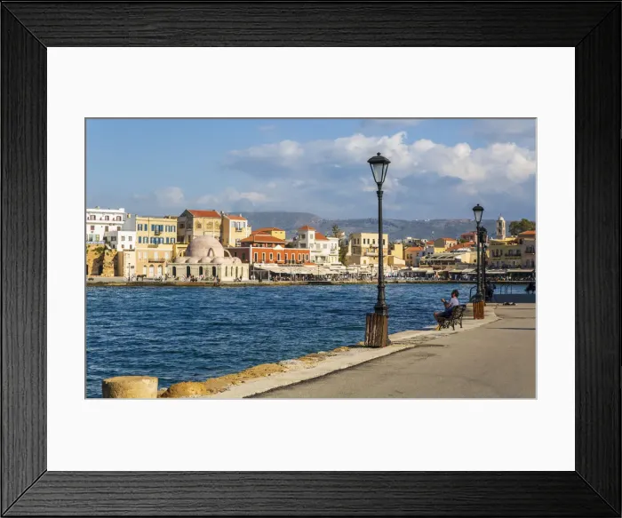 Framed Print : Hassan Pasha Mosque and Venetian Harbour, Chania, Crete, Greek Islands, Greece, Europe Framed Print : Hassan Pasha Mosque and Venetian Harbour, Chania, Crete, Greek Islands, Greece, Europe