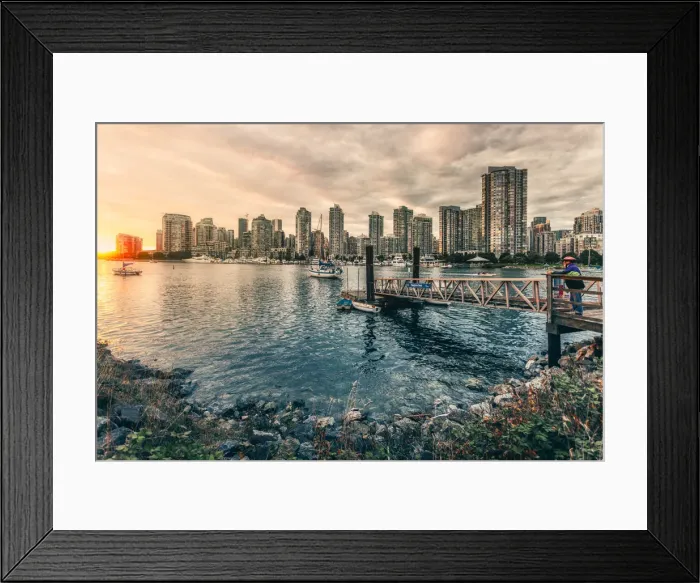 Framed Print : View of Vancouver skyline as viewed from Millbank, Vancouver, British Columbia, Canada Framed Print : View of Vancouver skyline as viewed from Millbank, Vancouver, British Columbia, Canada