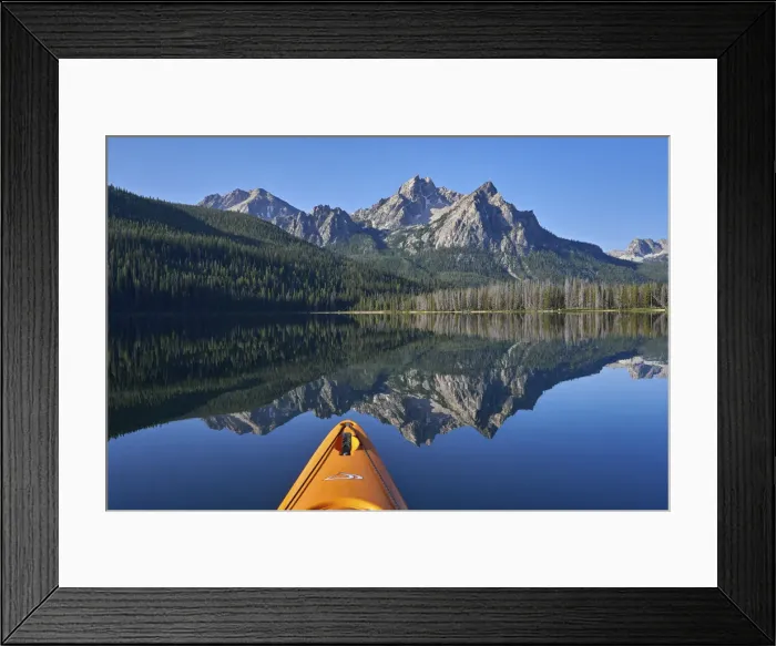 Framed Print : McGown Peak reflected in Stanley Lake while kayaking, Sawtooth National Recreation Area Framed Print : McGown Peak reflected in Stanley Lake while kayaking, Sawtooth National Recreation Area