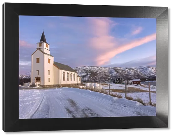Church of Hillesoy, Brensholmen, Troms county, Norway, Scandinavia, Europe