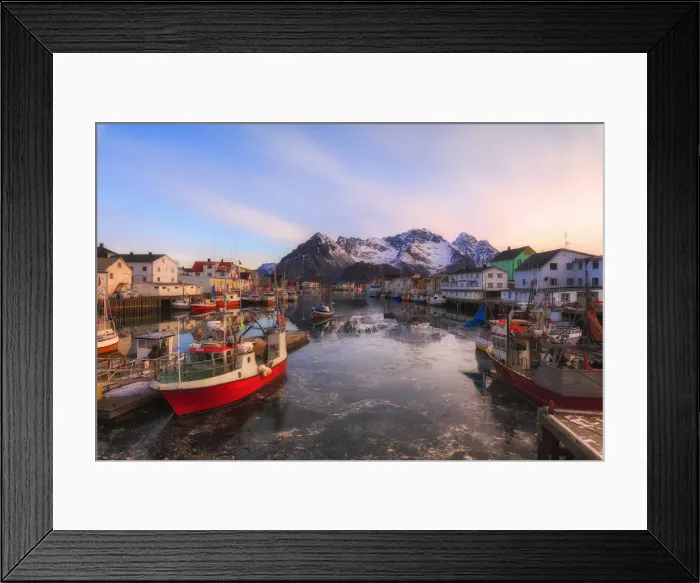 Framed Print : Harbor and fishing village of Reine, Lofoten Islands, Nordland, Norway, Europe Framed Print : Harbor and fishing village of Reine, Lofoten Islands, Nordland, Norway, Europe