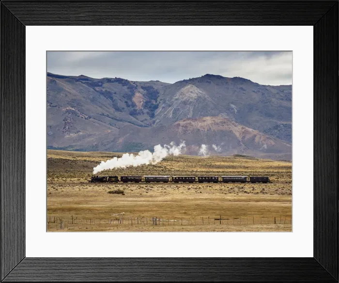 Framed Print : Old Patagonian Express La Trochita, steam train, Chubut Province, Patagonia, Argentina Framed Print : Old Patagonian Express La Trochita, steam train, Chubut Province, Patagonia, Argentina