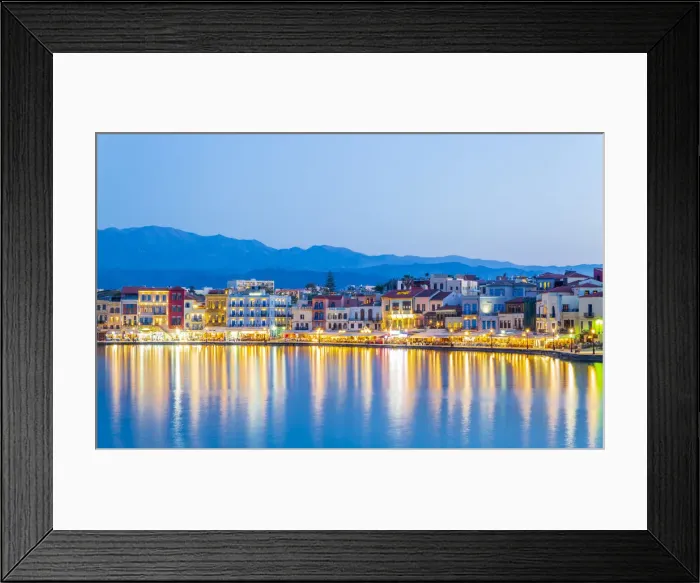 Framed Print : The Venetian Harbour at dusk, Chania, Crete, Greek Islands, Greece, Europe Framed Print : The Venetian Harbour at dusk, Chania, Crete, Greek Islands, Greece, Europe
