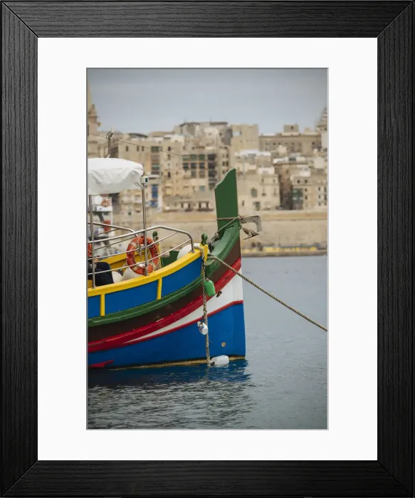 Framed Print : View from Sliema, Valletta, Malta, Europe Framed Print : View from Sliema, Valletta, Malta, Europe
