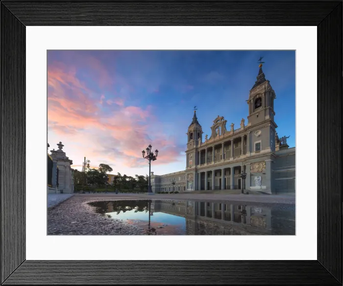 Framed Print : Panoramic of Almudena Cathedral (Catedral de La Almudena), Madrid, Spain, Europe