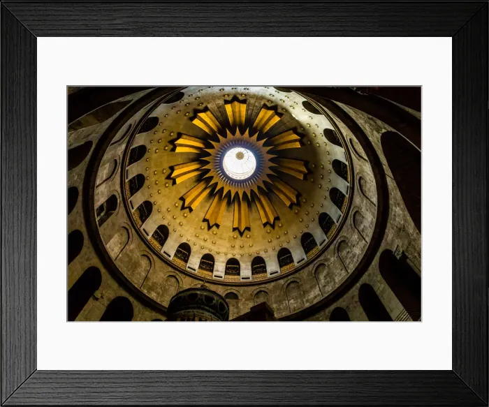 Framed Print : Church of the Holy Sepulchre ceiling, Old City, Jerusalem, Israel, Middle East