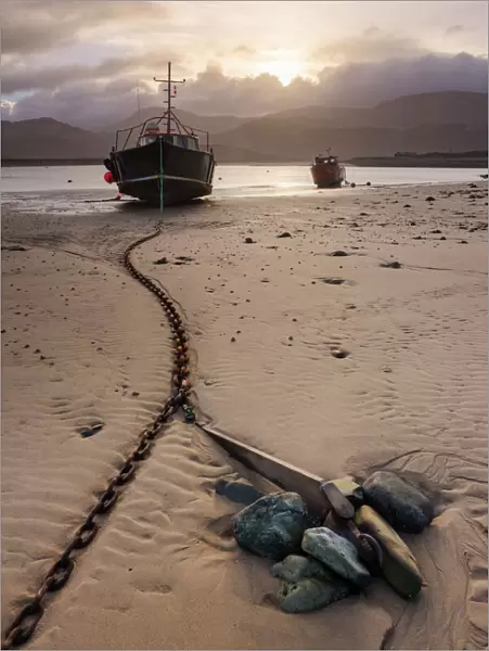 Old fishing boat, Barmouth Harbour, Gwynedd, North Wales, Wales, United Kingdom, Europe
