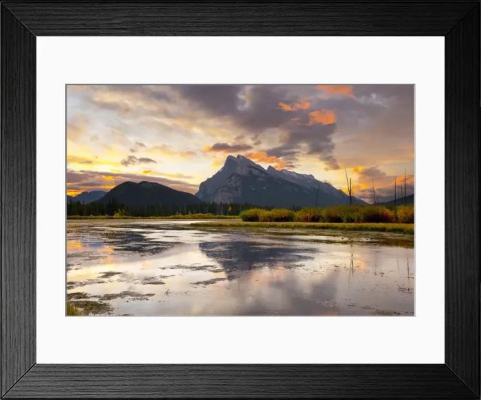 Framed Print : Mount Rundle and Vermillion Lakes at Sunrise, Banff National Park, UNESCO World Heritage Site Framed Print : Mount Rundle and Vermillion Lakes at Sunrise, Banff National Park, UNESCO World Heritage Site