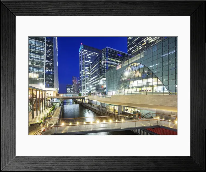 Framed Print : Canary Wharf at night, Docklands, London, England, United Kingdom, Europe Framed Print : Canary Wharf at night, Docklands, London, England, United Kingdom, Europe