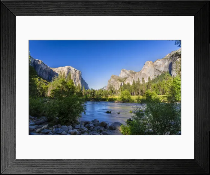 Framed Print : Merced River and El Capitan in Yosemite Valley, UNESCO World Heritage Site, California Framed Print : Merced River and El Capitan in Yosemite Valley, UNESCO World Heritage Site, California