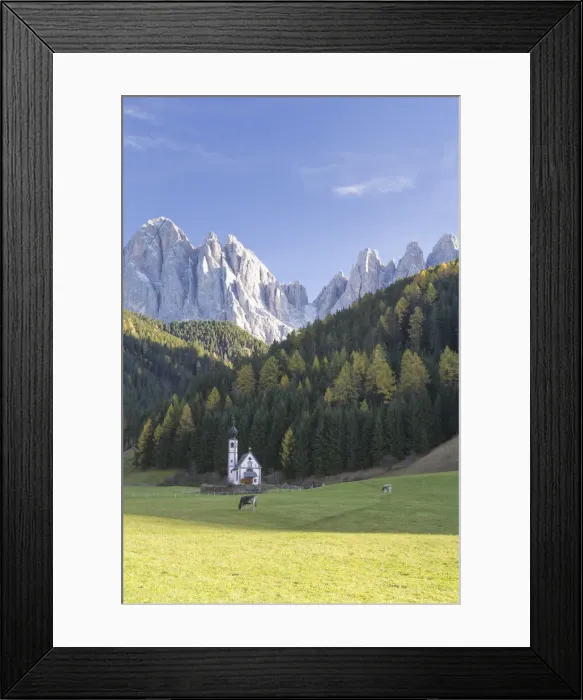 Framed Print : St. Johann, Ranui, Val di Funes, the Dolomites, South Tyrol, Italy, Europe Framed Print : St. Johann, Ranui, Val di Funes, the Dolomites, South Tyrol, Italy, Europe