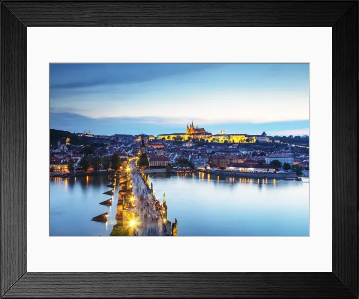 Framed Print : Charles Bridge, Prague Castle and St. Vitus Cathedral, Prague, UNESCO World Heritage Site Framed Print : Charles Bridge, Prague Castle and St. Vitus Cathedral, Prague, UNESCO World Heritage Site