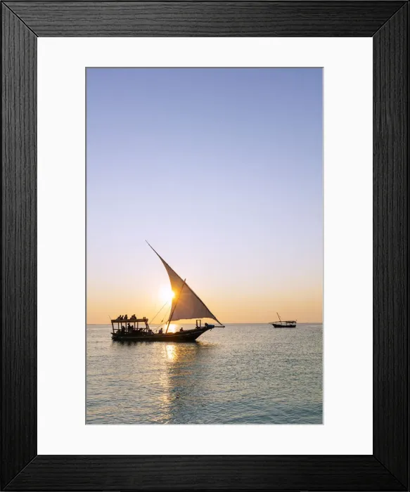 Framed Print : Tourists on a sunset cruise on the Indian Ocean, Nungwi, Island of Zanzibar, Tanzania Framed Print : Tourists on a sunset cruise on the Indian Ocean, Nungwi, Island of Zanzibar, Tanzania