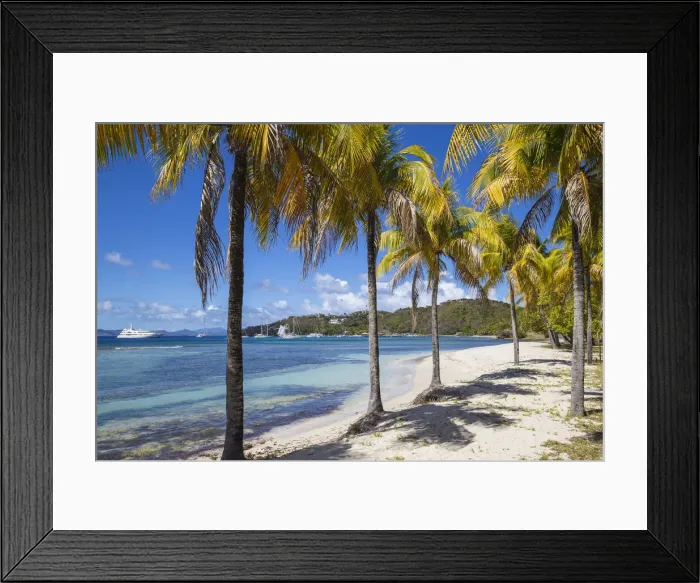 Framed Print : Brittania Bay beach, Mustique, The Grenadines, St. Vincent and The Grenadines, West Indies Framed Print : Brittania Bay beach, Mustique, The Grenadines, St. Vincent and The Grenadines, West Indies