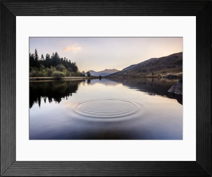 Framed Print : Llynnau Mymbyr Lake at sunset, Capel Curig, Snowdonia National Park, North Wales Framed Print : Llynnau Mymbyr Lake at sunset, Capel Curig, Snowdonia National Park, North Wales