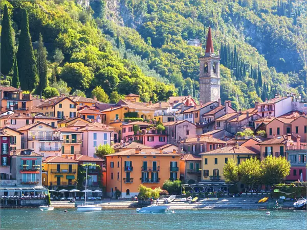 The iconic village of Varenna on the shore of Lake Como, Lecco province, Lombardy