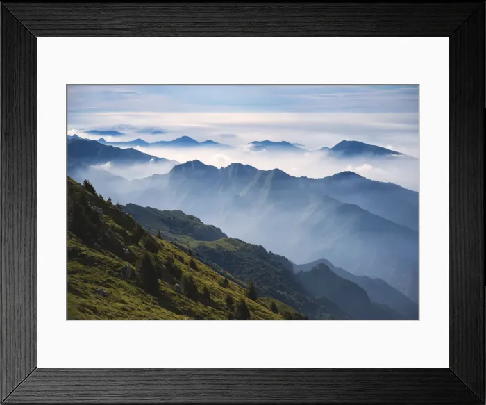 Framed Print : Brescia prealpi in autumn morning, Brescia province, Lombardy district, Italy, Europe Framed Print : Brescia prealpi in autumn morning, Brescia province, Lombardy district, Italy, Europe