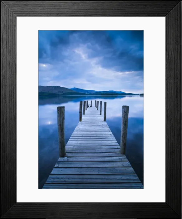 Framed Print : Pier at Derwent Water (Derwentwater) at sunset, Lake District National Park, UNESCO Framed Print : Pier at Derwent Water (Derwentwater) at sunset, Lake District National Park, UNESCO