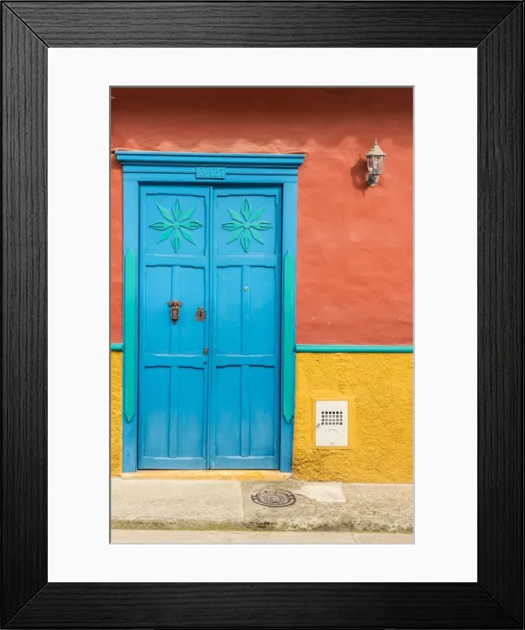 Framed Print : Colourful colonial architecture in Jerico, Antioquia, Colombia, South America Framed Print : Colourful colonial architecture in Jerico, Antioquia, Colombia, South America